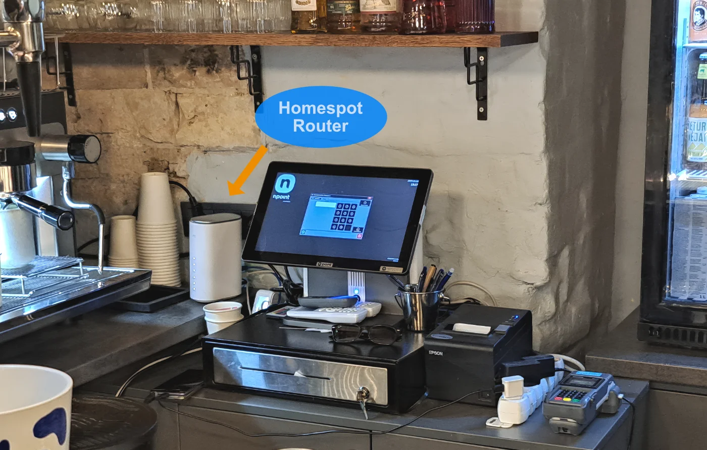 Praxisbeispiel: Homespot-Router für Kassensystem
