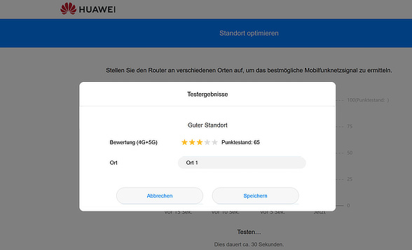 Tool zur Standortoptimierung im CPE 2 Pro Router