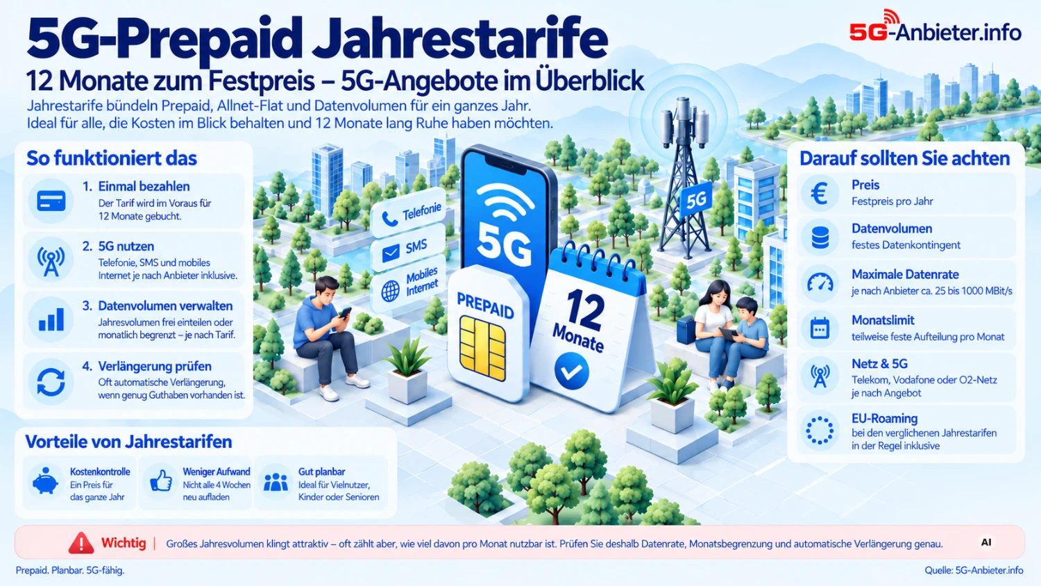 Infografik: Vorteile von Jahrestarifen im Überblick Infografik: Vorteile von Jahrestarifen im Überblick