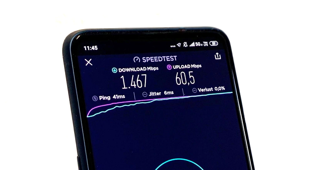 Speedtest im NSA 5G-Netz der Dt. Telekom