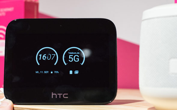 Frontmenü des HTC 5G Hub